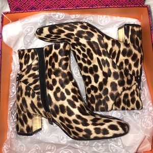 Tory Burch Leopard booties